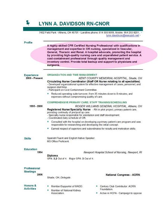 Sample objectives in making resume