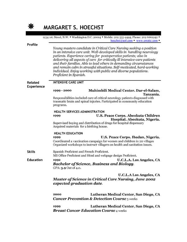 free chronological resume templates
