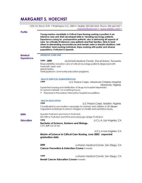 What to put in profile of resume