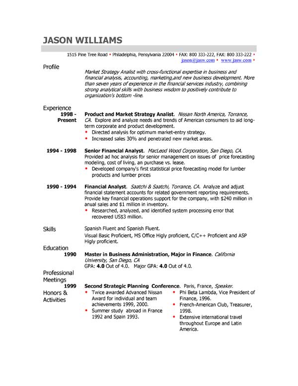 resume outline the structure of a winning resume easyjob