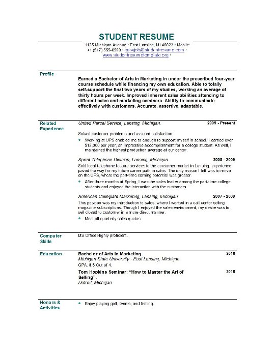 A cheap academic resume