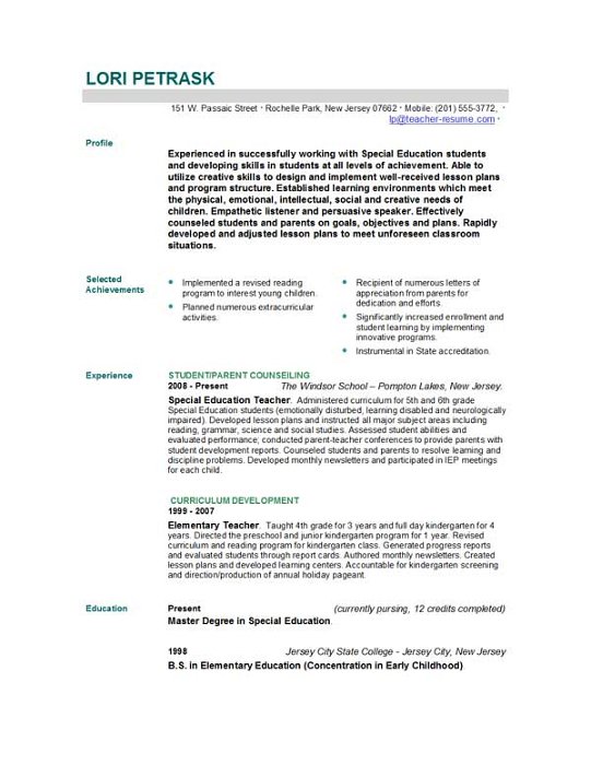 teacher resume templates download teacher resume templates by easyjob ...