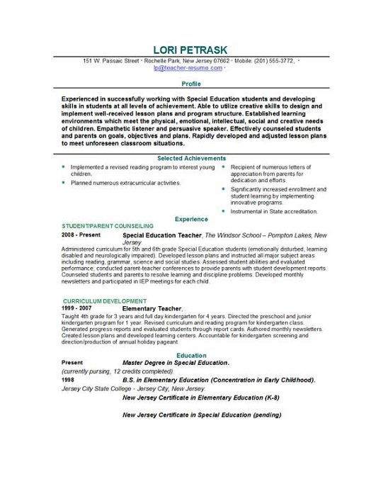 teacher resume templates pictures to pin on pinterest