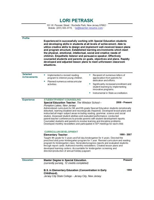 teacher resume templates download teacher resume templates by easyjob ...